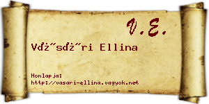 Vásári Ellina névjegykártya